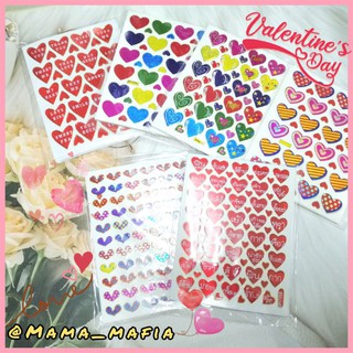 💘สติ๊กเกอร์หัวใจ(แผ่นละ7บาท)​ สติ๊กเกอร์วาเลนไทน์Valentine Days.😍พร้อมส่ง😍