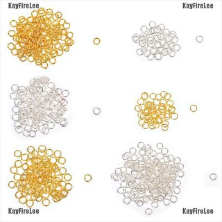 Kayfirelee แหวนเชื่อมต่อลูกปัด สีเงิน สีทอง 3 4 6 มม. diy