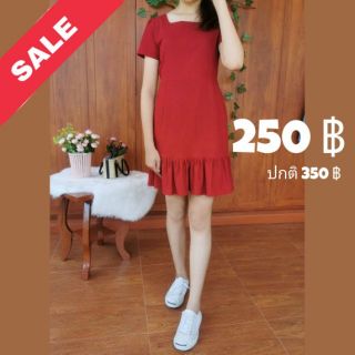 Sale!! Berry​ dress เดรสผ้าฝ้าย เดรสใส่ทำงาน