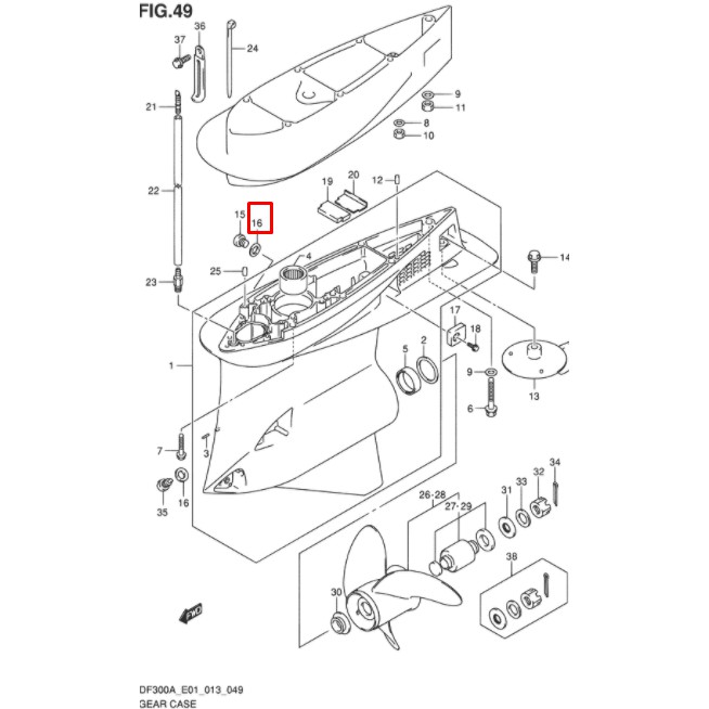 09168-10038-000 GASKET, 9.5X16.5X2 ปะเก็น เครื่องยนต์เรือซุซุกิ Suzuki Outboard 09168-10038 0916810038000