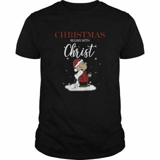 [ปรับแต่งได้]Fashion P7 Gildan -   Snoopy And Charlie Brown - Christmas Begin With Christ Shirt 471