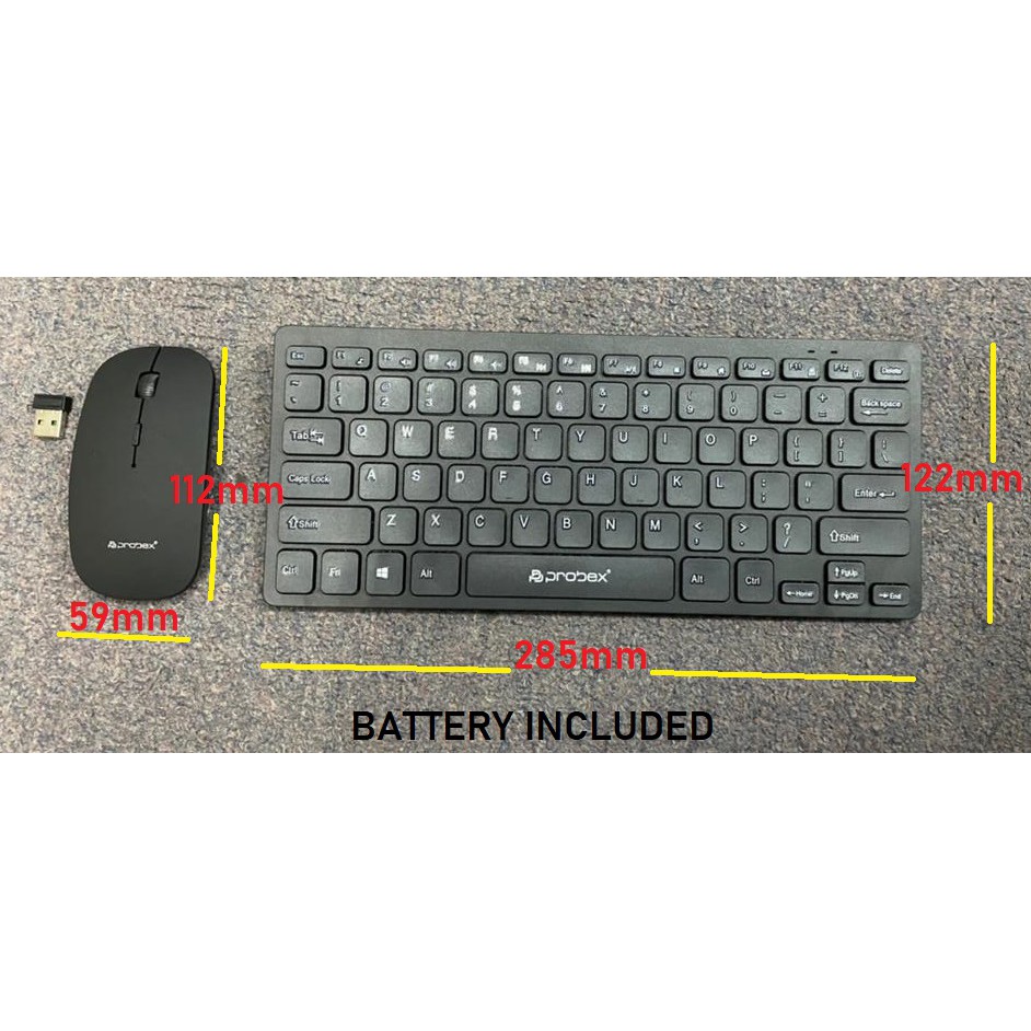 PROBEX MINI COMBO WIRELESS KEYBOARD & MOUSE (KM-WL02)