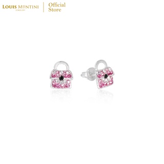 Louis Montini (Jewelry) Sterling Silver 925 Earrings ต่างหูเงินแท้ 92.5% ต่างหูผู้หญิง รูปกระเป๋า LJER58