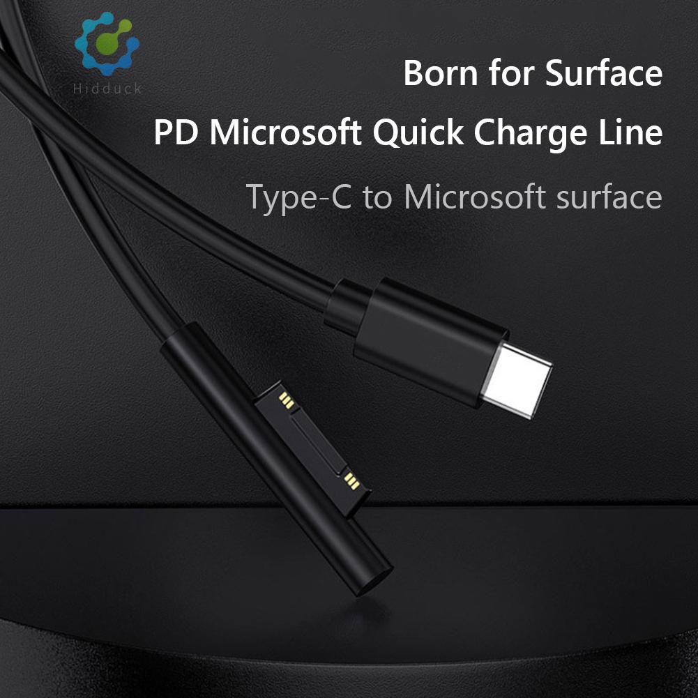 (HIK-Hot) สายชาร์จพาวเวอร์ซัพพลาย USB C PD ชาร์จเร็ว สําหรับ Microsoft Surface Pro 7 6 5 4