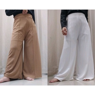 //"BO-59" กางเกงผ้ายืดเอวสูง นิ่มใส่สบาย พร้อมส่ง ให้เลือก 5 สี ขาว ดำ ครีม เทา น้ำตาล มือสอง ราคาถูก สินค้าคุณภาพ