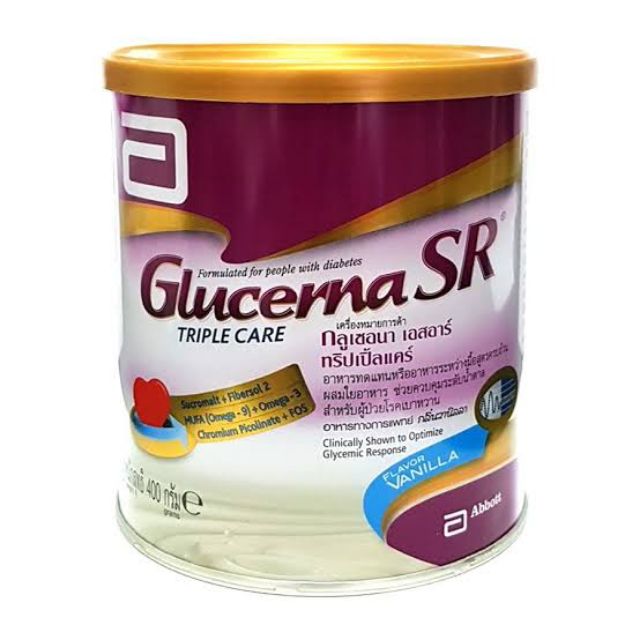 GLUCERNA SR TRIPLECARE POWDER 400 G กลูเซอร์นน่า เอสอาร์ ทริปเปิ้ลแคร์ 400 กรัม (วานิลลา)