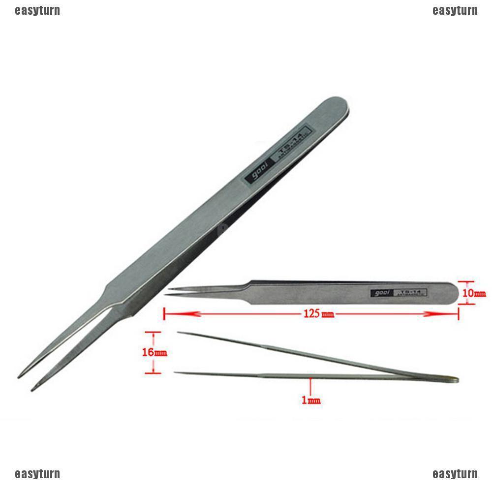 ❤jak* 6Pcs Pro Anti-Static Stainless Steel Tweezers Set Maintenance Tools New