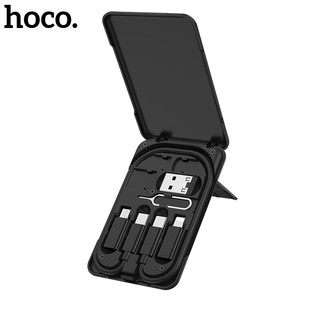 HOCO U86 100% Original 6 in 1 ชุดชาร์จ 3A Type C ถึง Type-C Fast Charge พร้อม Micro to Type-c  to Type-c USB to Type-c Adapter และโทรศัพท์มือถือการ์ด Pin มีกล่องสำหรับ Android &  แล็ปท็อป