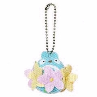 แท้ 100% จากญี่ปุ่น พวงกุญแจ โตโตโร่ Ghibli My Neighbor Totoro is Surrounded By Flowers Ball Chain (Blue)