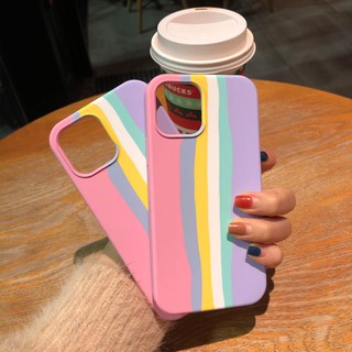 [ รุ่นมาใหม่ ] Case OPPO Reno 3Pro เคสสายรุ้งชมพูไล่โทนสีนิ่ม เคสนิ่มซิลิคอน เคสกันกระแทก ออฟโป้ oppo reno3pro