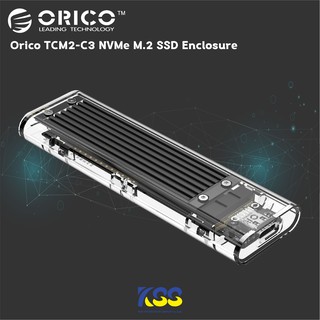 ORICO USB-C TCM2-C3 กล่องใส่ Hdd NVME M.2 (M-Key) SSD USB-C 10Gbps กล่องใส (ของแท้ประกันศูนย์ 2ปี)