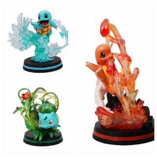 ฟิกเกอร์ Pokemon Pocket Monsters Charmander Bulbasaur and Squirtle