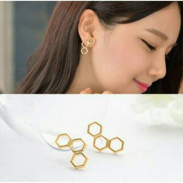 ASMR004 - ต่างหูหกเหลี่ยมสามเท่า | อุปกรณ์นําเข้า