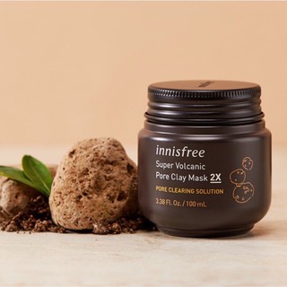 Innisfree Super Volcanic Pore Clay Mask 2X  100ml โคลนมาส์กหน้า สูตร 10