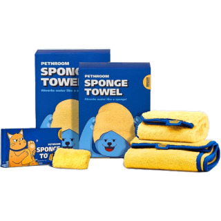 โปรโมชั่น : Pethroom Sponge Towel  Pethroom Magic Glove ผ้าขนหนูและถุงมือผ้าสำหรับสัตว์เลี้ยงนำเข้าจากเกาหลี 🇰🇷