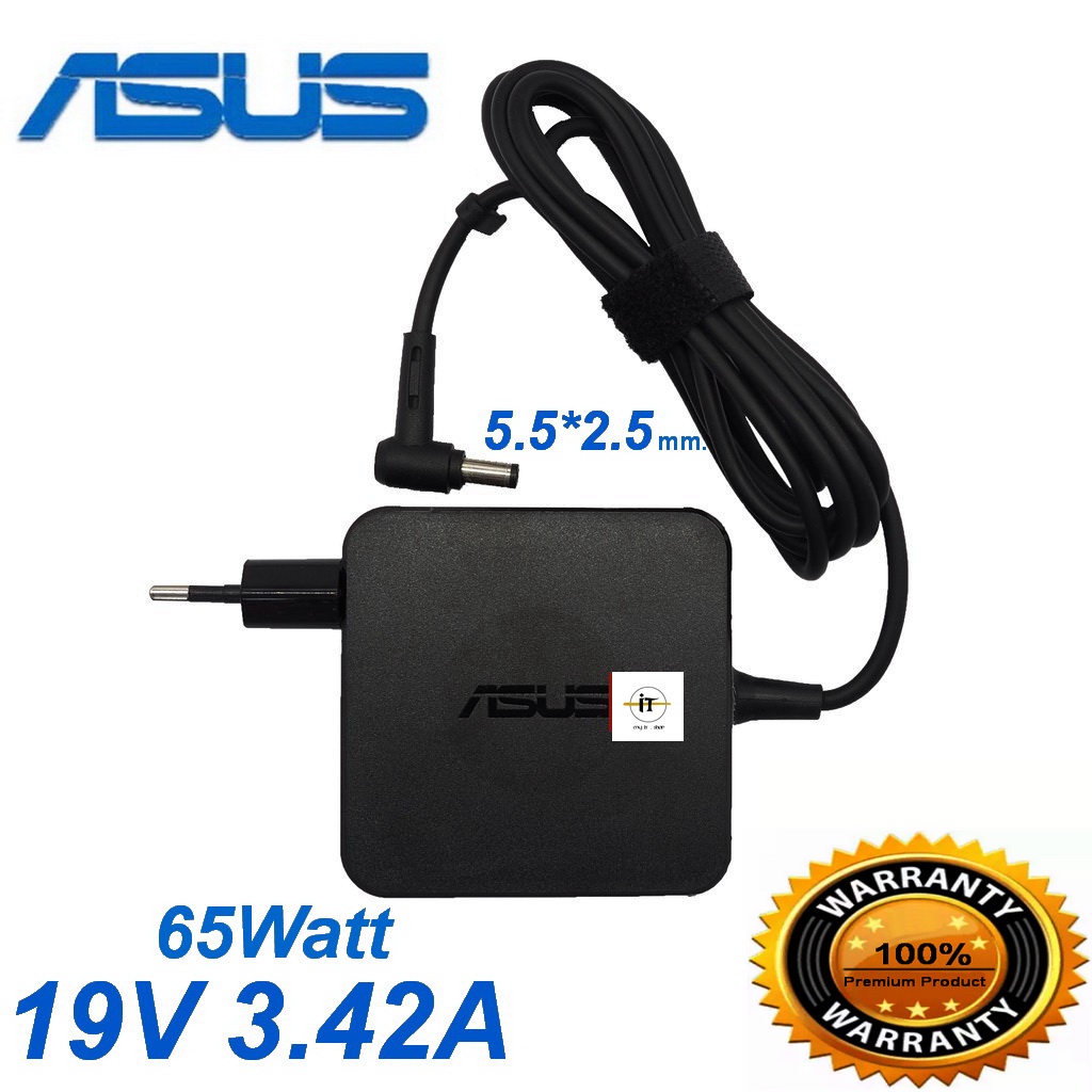Asus Adapter 19V/3.42A 5.5 x 2.5mm (Black) สายชาร์จโน๊ตบุ๊ค K40IJ, K40IN, K40IJ-E1B, K42F, K42F-A1, K42F-A2B, K50IJ, K50