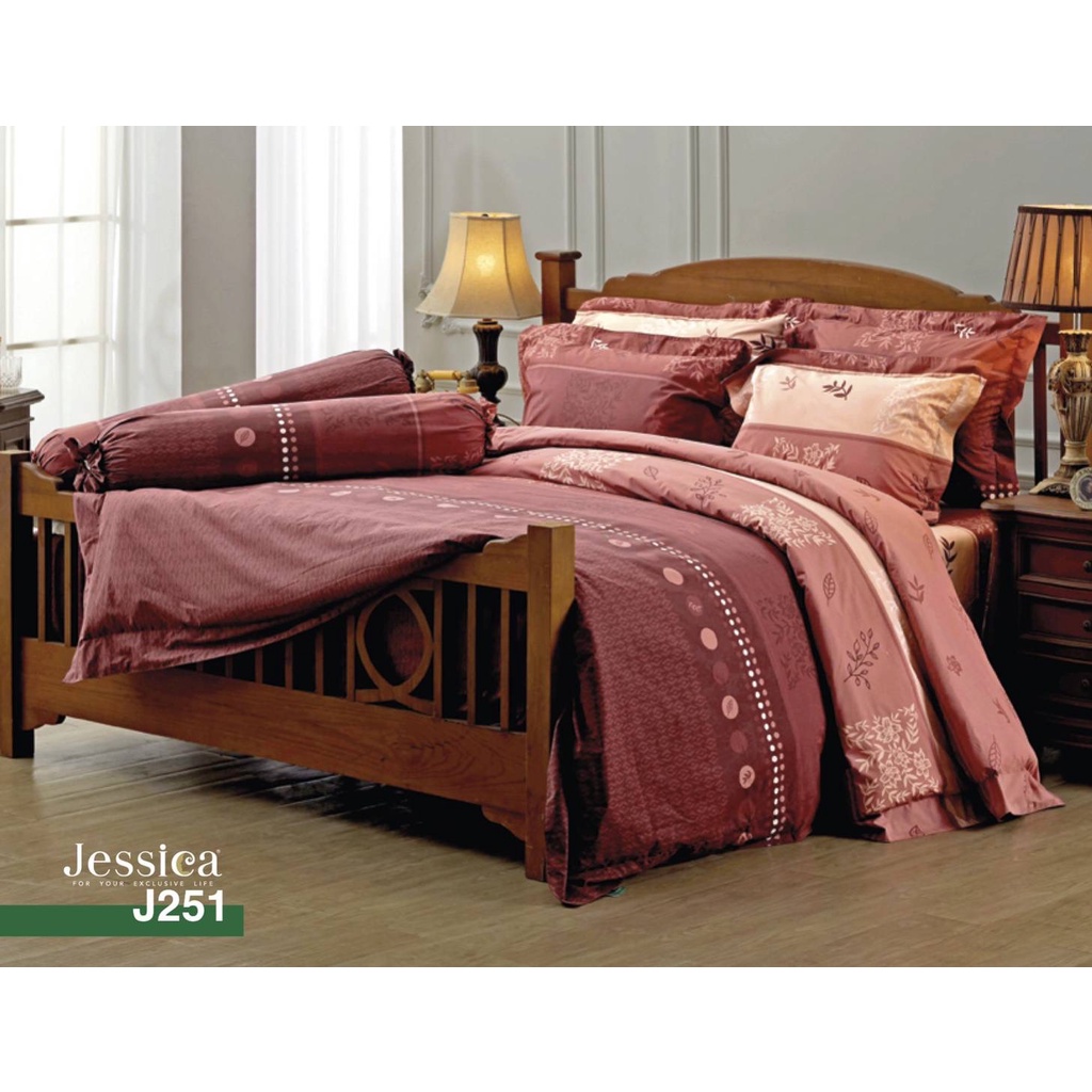 JESSICA j248-251 ผ้านวม พร้อม ผ้าปู เจสสิก้า 5 ฟุต 6 ฟุต พิมพ์ลาย TC  jessica j  251 cattleya แคทลียา