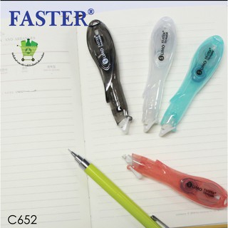 เทปลบคำผิด รุ่น สลิโม่ C652 และ รุ่น คอร์เรคชั่น C640 แบนด์แท้จาก FASTER เนื้อเทปจากประเทศญี่ปุ่น