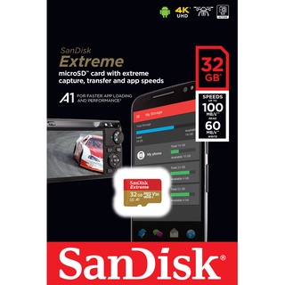 SanDisk Micro Sd Card Extreme 32GB 64GB 128GB 256GB (Extreme แดงทอง) แซนดิส ประกัน lifetime เหมาะกับ Nintendo Switch