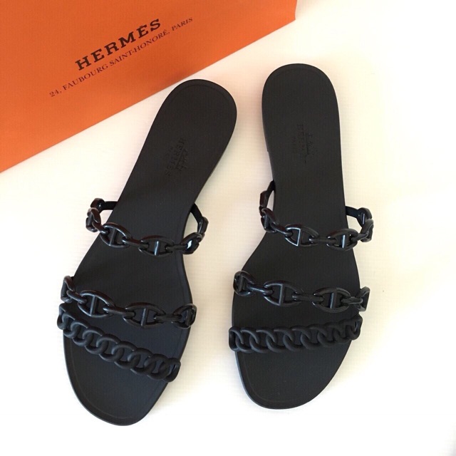 hermes jelly slippers