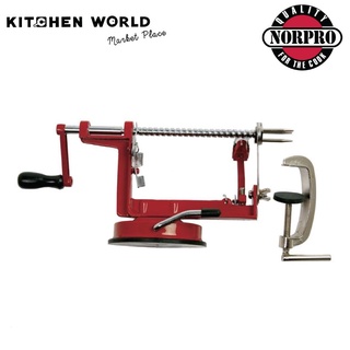 Norpro 865R Apple Master W/Clamp, Red / เครื่องขูดผิวผลไม้ แอปเปิ้ล