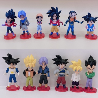 โมเดลฟิกเกอร์ อนิเมะดราก้อนบอล DBZ Miniatura Z Miniatura ของเล่น ของสะสม สําหรับตกแต่ง 6 ชิ้น ต่อชุด