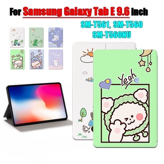 For Samsung Galaxy Tab E 9.6 (2015) SM-T560 SM-T561 SM-T560NU 9.6-inch Tablet Protective Case Fashion Pattern Cartoon Anime Stand Flip Cover