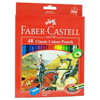 Faber Castell- สีไม้อัศวิน 48 สี กล่องกระดาษ