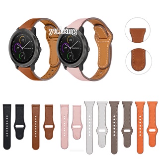 สายรัดหนังหรูหราคุณภาพสูงบางเฉียบสำหรับ Garmin Vivoactive 3 Music element