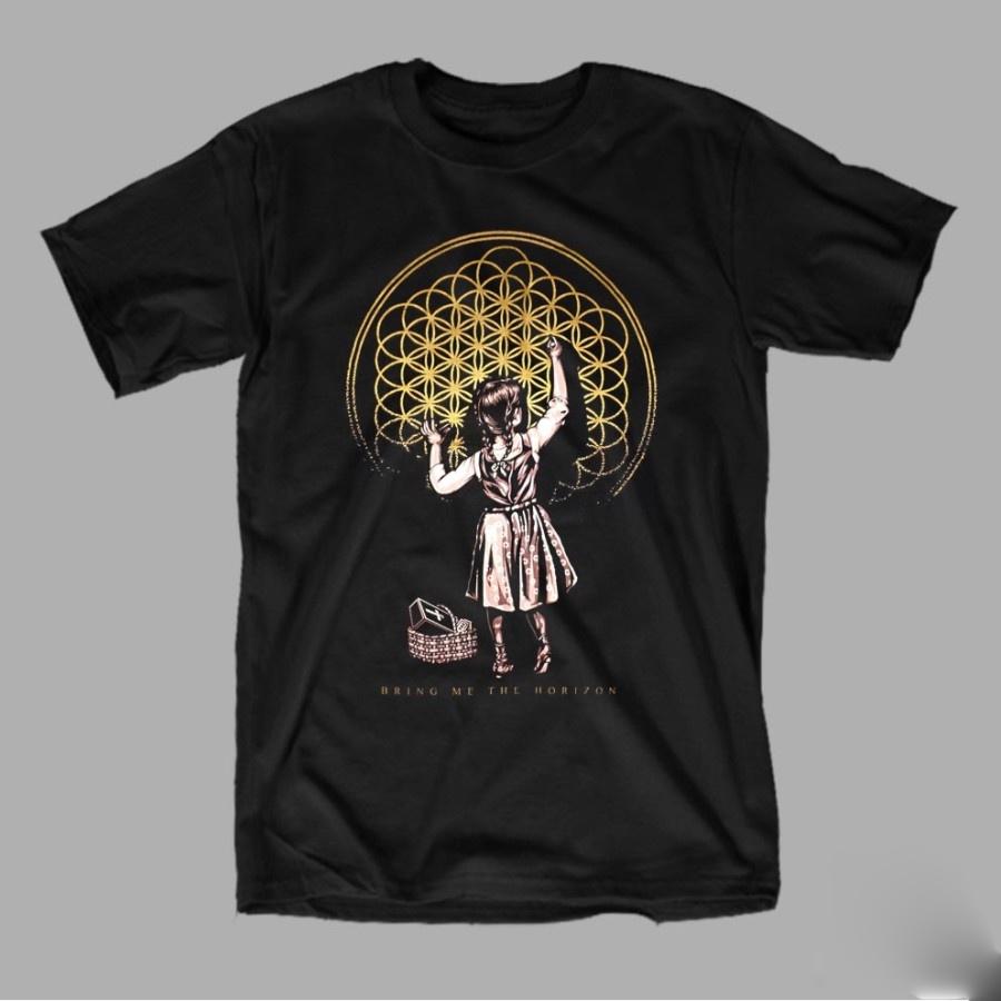 Bring ME THE HORIZON BMTH Band T-Shirt - BLACK DRAWS THE WALL