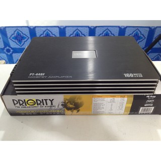 พาวเวอร์ แอมป์ รถยนต์ เครื่องเสียงติดรถยนต์ เครื่องขยายเสียงในรถยนต์ PRIORITY PT-448F 160WATTS x 4 CH Power Output 160W