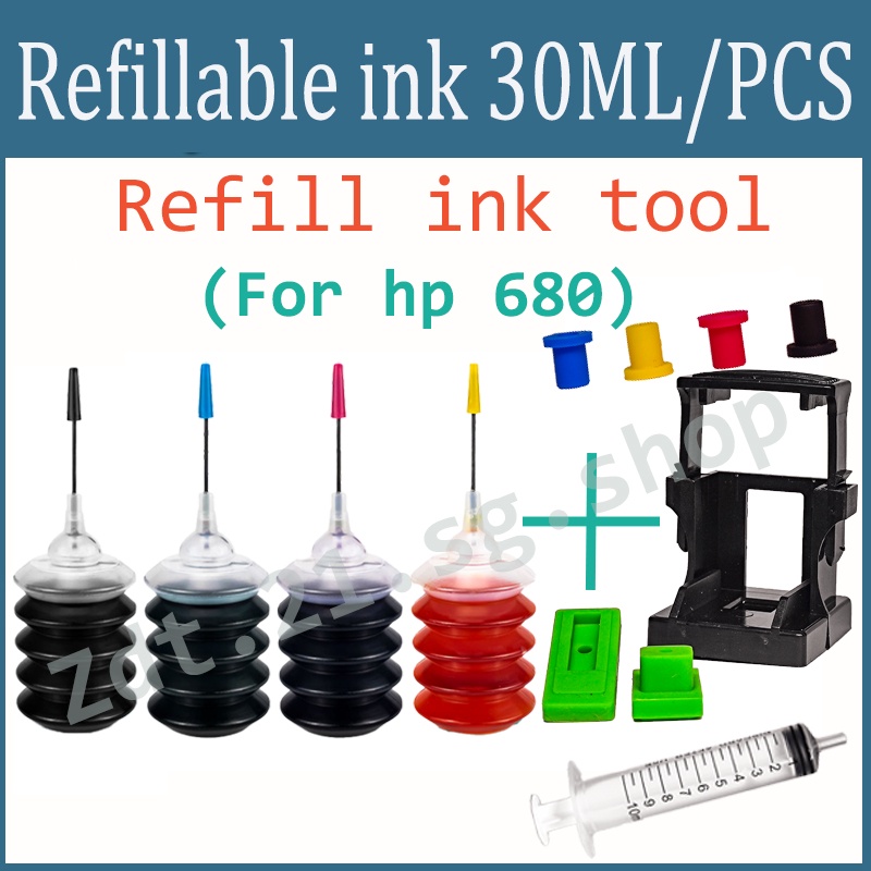 หมึกเติมใช ้ งานร ่ วมกับ HP 680XL HP 680 ตลับหมึก HP XXL680 สีดํา HP 680 สี HP 680 หมึก 3635 / 3636