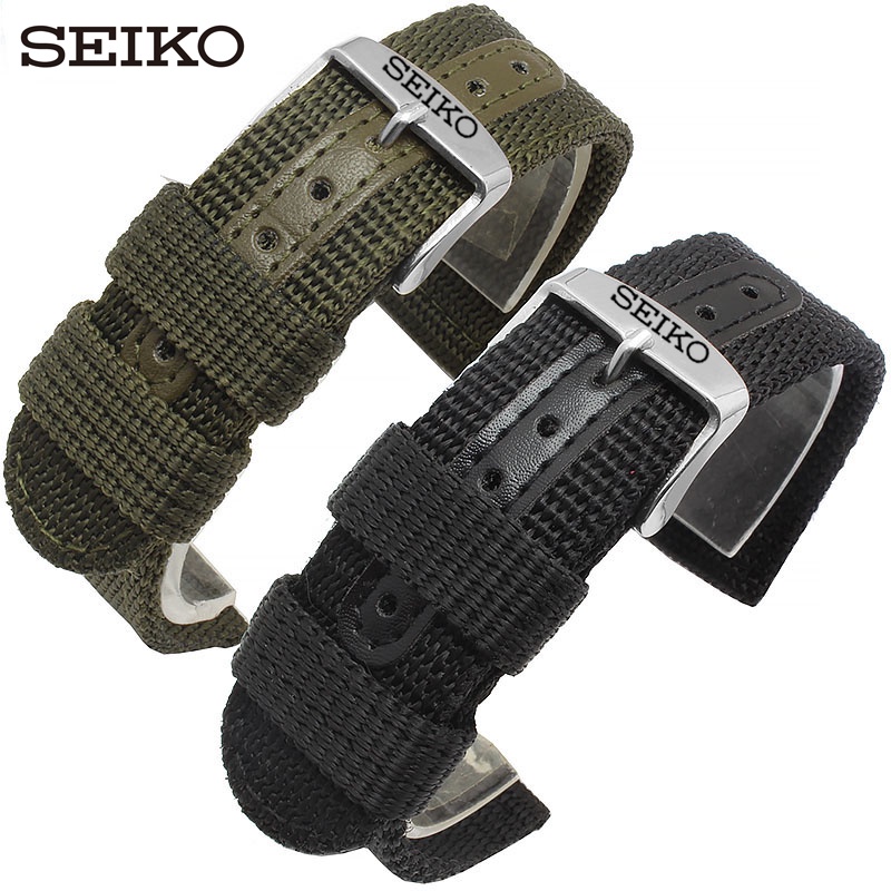 SEIKO Seiko No. 5 นาฬิกากลไกจักรกลผ้าใบผู้ชายสายนาฬิกาอุปกรณ์เสริม SNK809K2 K1 807 805 803