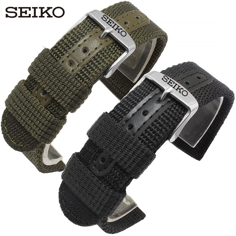SEIKO No. 5 นาฬิกากลไกจักรกลผ้าใบผู้ชายสายอุปกรณ์เสริม SNK809K2 K1 807 805 803