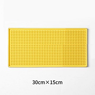 เสื่อยางกันลื่น สำหรับวางแก้ว เครื่องดื่ม 15x30 cm. (1 ชิ้น) สีเหลือง