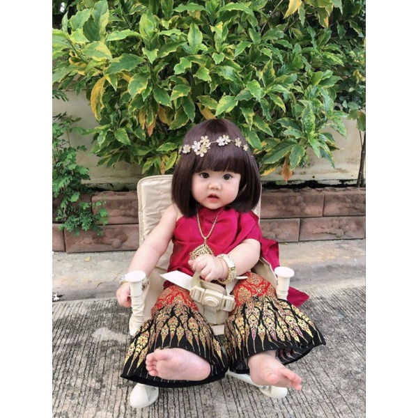 สไบ ขาม้า ชุดไทยสำหรับเด็ก ลอยกระทงใส่สวย