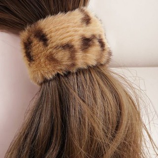 ยางมัดผม สายรัดผม  fluffi hair tie ลายเสือ