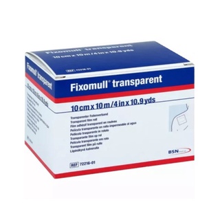 Fixomull Transparent ฟิกซ์โซมูล แผ่นฟิล์มใส กันน้ำ ขนาด 10 cm x 10 m จำนวน 1 ม้วน 19197