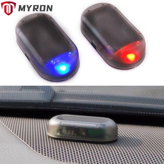 MYRON Wireless Car Fake Alarm Light Simulated Flash LED Security Light Anti-Theft Caution Warning Bulb Lamp Dummy Solar Power/Multicolor