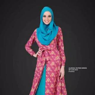 Gamis Zoya ชุดแฟนต้า โซย่า ด้านนอก สีส้ม สีชมพู