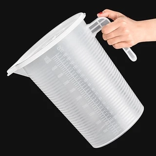 เหยือกน้ำถ้วยตวง 1000 ml ถ้วยตวงพลาสติกใส (PP) เหยือกตวงพลาสติก พร้อมฝาปิด 5,000 ml.(5 ลิตร)