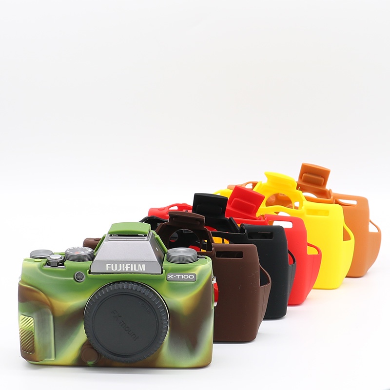 เคสซิลิโคนนิ่ม ป้องกันกล้อง สําหรับ Fujifilm XT100 Fuji X-T100 #8