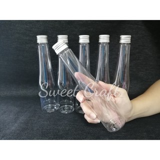 ขวดพลาสติกใส 200 ml. ฝาอลูมิเนียมมีจุกพลาสติกด้านในแยกแบบมีรู ขายขั้นต่ำ 3 ใบนะคะ