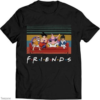 เสื้อยืดพิมพ์ลายprintingเสื้อยืดคอกลม แขนสั้น ผ้าฝ้าย พิมพ์ลายดราก้อนบอล Goku and Friends สไตล์วินเทจ แฟชั่นฤดูร้อน สําห