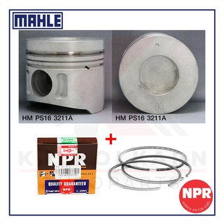 MAHLE ลูกสูบ+แหวน NPR สำหรับ HINO RANGER TURBO รุ่นเครื่อง J08C-T