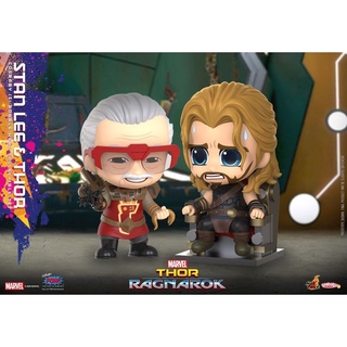 Hottoys ฟิกเกอร์ ของสะสม Cosbaby COSB738 Stan Lee &amp; Thor