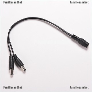 Familiesandhot 5.5x2.1 มม. กล้องวงจรปิด 1 ตัวเมีย เป็น 2 ตัวผู้ DC 12 V ตัวแยกพลังงาน