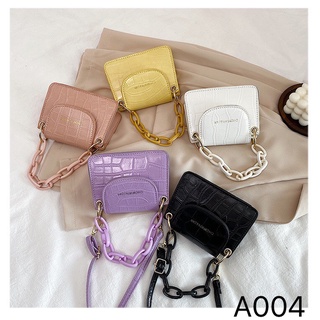 Monly Bag กระเป๋าแฟชั่น ขนาด 6 นิ้ว สไตล์เกาหลี มินิมอล สีพาสเทล กระเป๋าผู้หญิง กระเป๋าสะพายข้าง กระเป๋าสายโซ่ กระเป๋าทำ