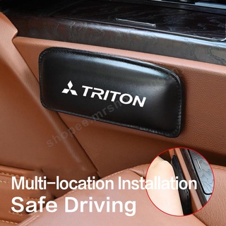 แผ่นรองเข่าในรถยนต์ สําหรับ Mitsubishi Triton รองต้นขา เบาะรองนั่ง หมอนรองศีรษะ เมมโมรี่โฟม อุปกรณ์ตกแต่งภายในรถยนต์