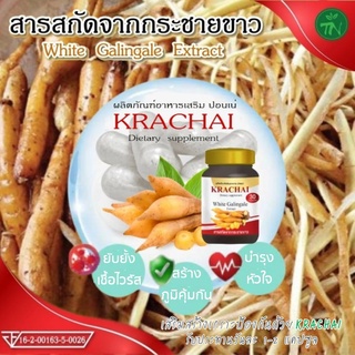 พร้อมสง กระชายขาวสกัด Krachai แท้100% กระชายมหิดล สูตรเข้มข้น แท้100%บำรุงร่ายกาย 1 กระปุกบรรจุ 30 แคปซูล